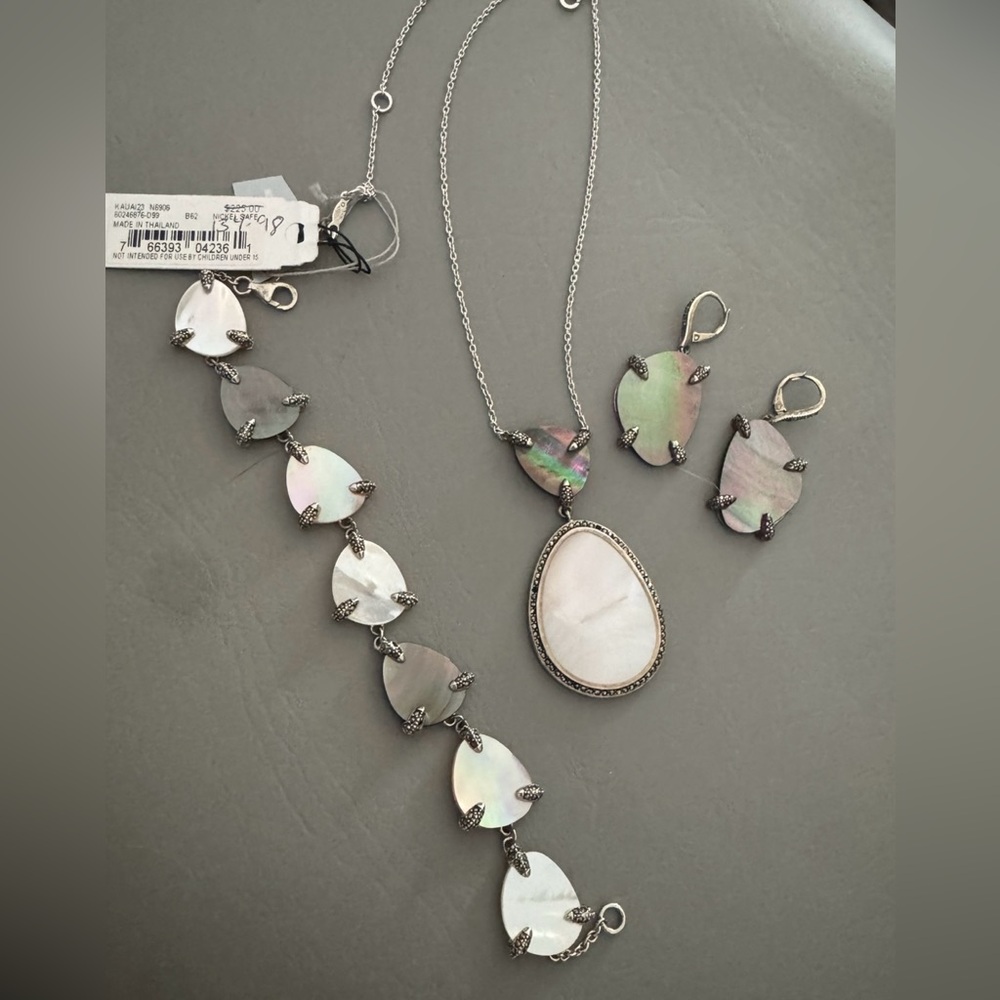 New Judith Jack MOP Sterling Silver Set